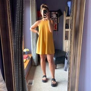 Forever 21 Mustard Flowy Dress